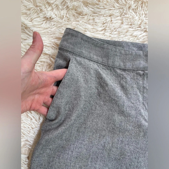 St. John Pants Size 4 Gray Trouser Sltraight Leg Wool Blend mid rise pockets - Picture 5 of 11